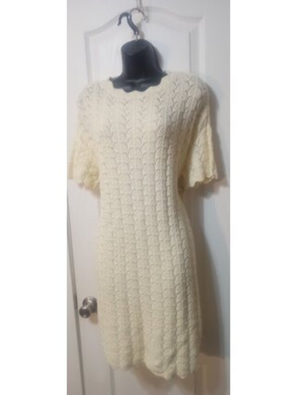 Cream Knit Mini Dress — A New Day, Size Small